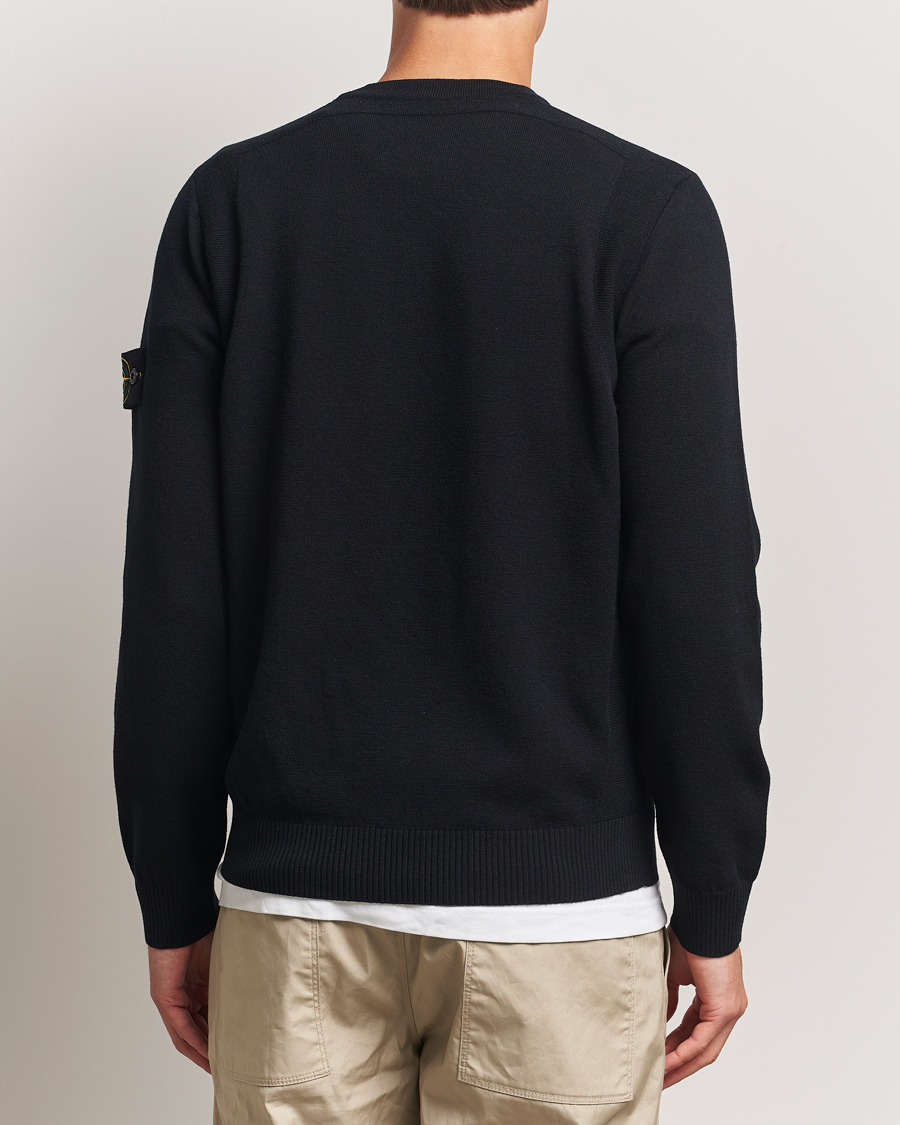 Stone Island Stretch Wool Knitted Jumper Black