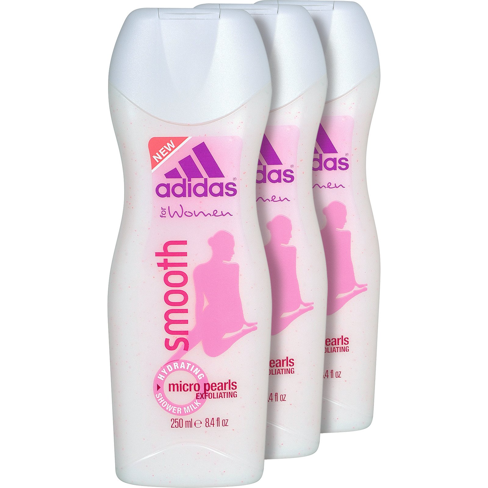 Adidas for Women Shower Milk Smooth 3 x 250 ml