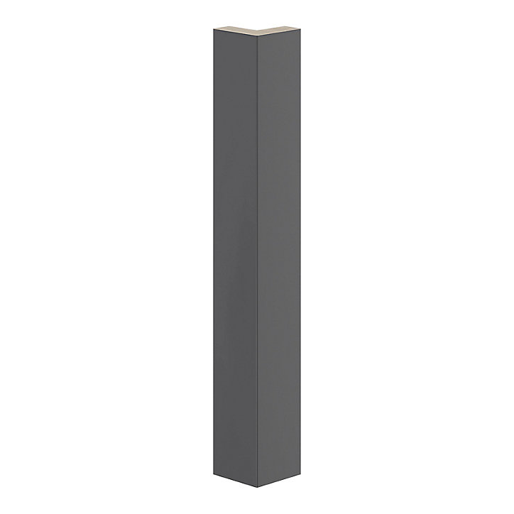 Fileur d'angle extérieur Stevia gris anthracite brillant H. 34 cm Caraway Innovo GoodHome
