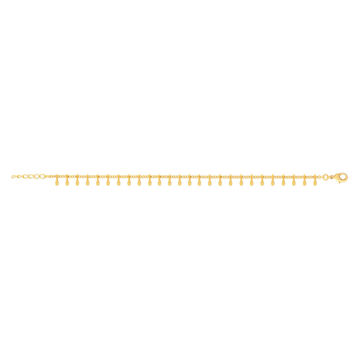 Bracelet plaqué or 16 à 18 cm