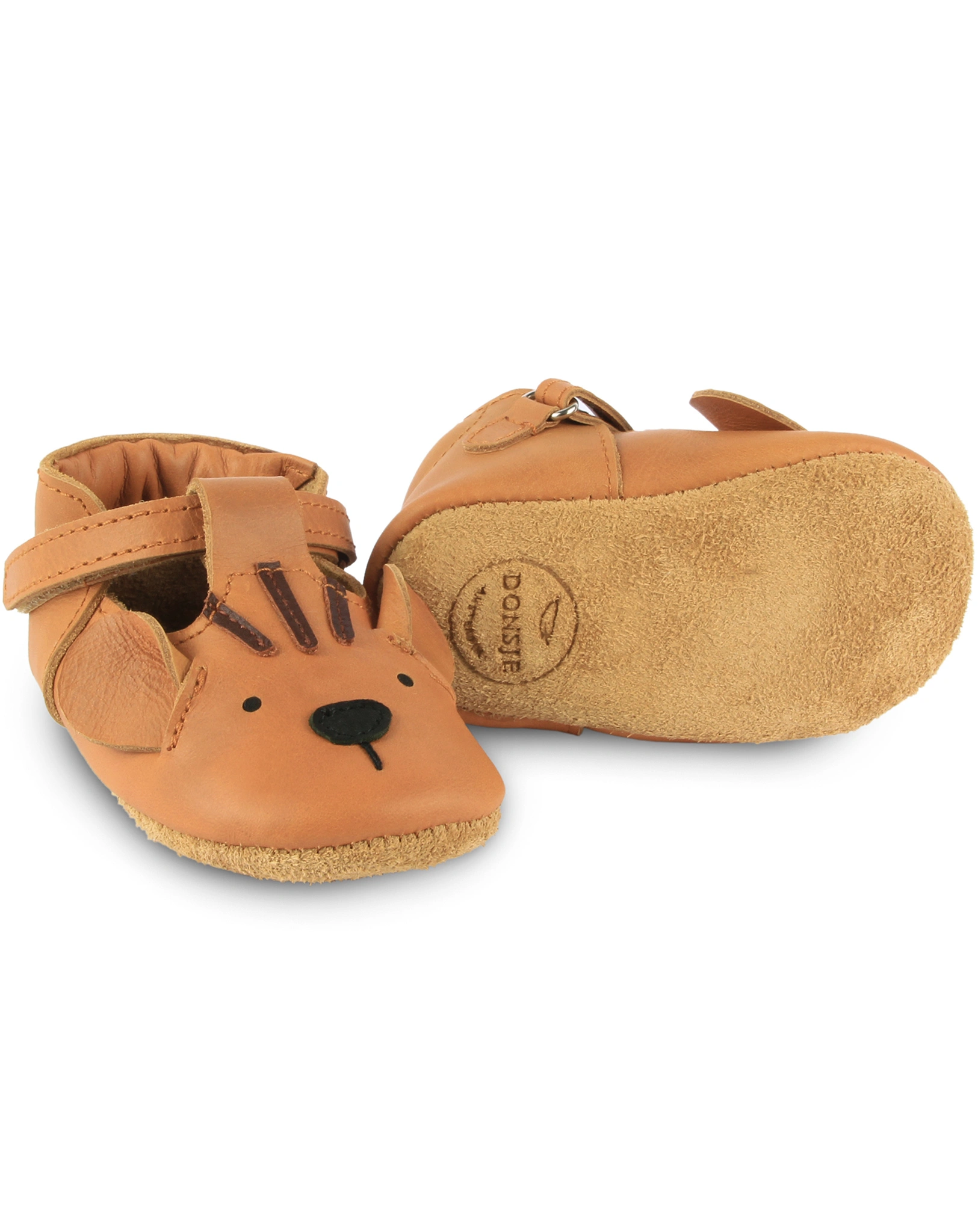Krabbelschuhe SPARK CLASSIC - TIGER in camel
