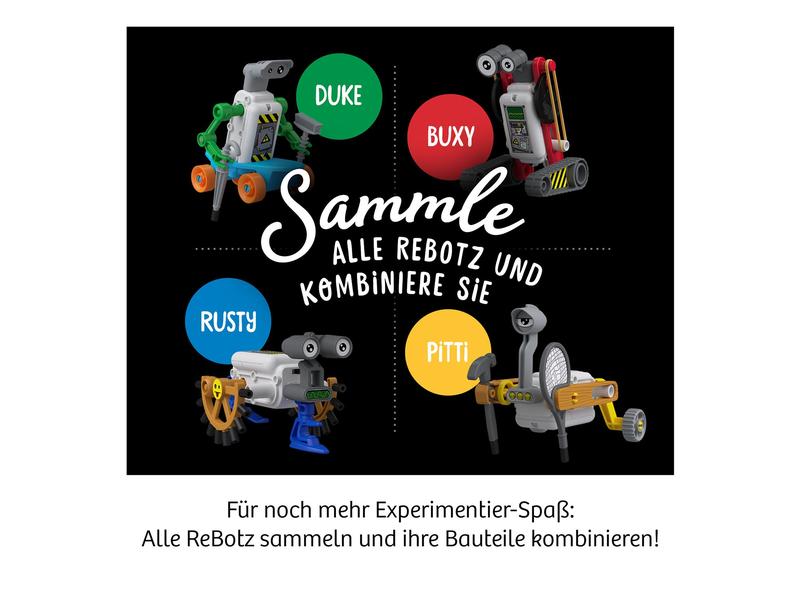 Kosmos Experimentierkasten ReBotz: Buxy der Jumping-Bot Die Robo-Gang zum Sammeln und kombinieren