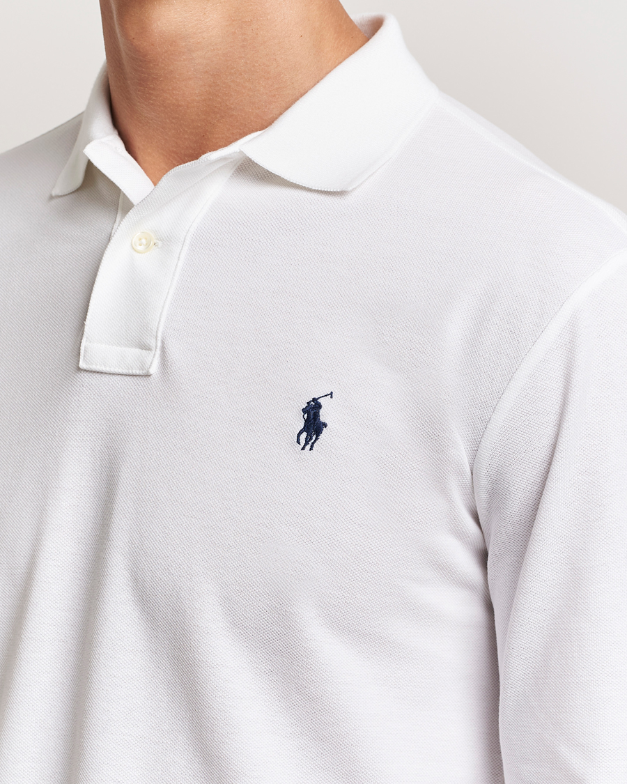 Polo Ralph Lauren Slim Fit Long Sleeve Polo White