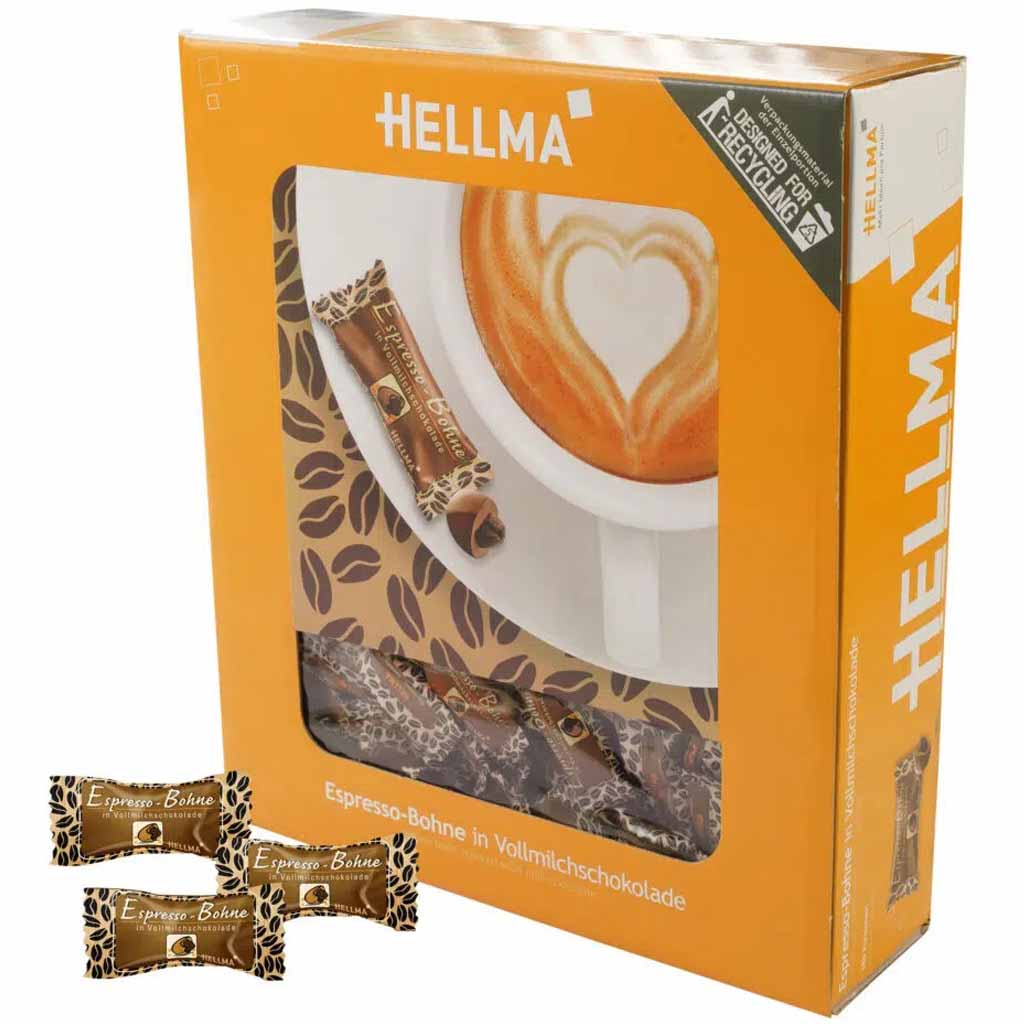 Hellma Espresso Bohne in Vollmilchschokolade 380 Portionen 418g MHD:28.2.26
