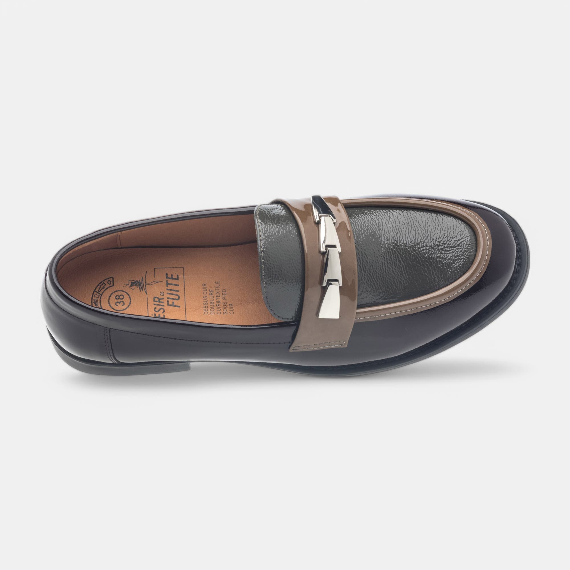 Mocassins Femme en cuir bordeaux