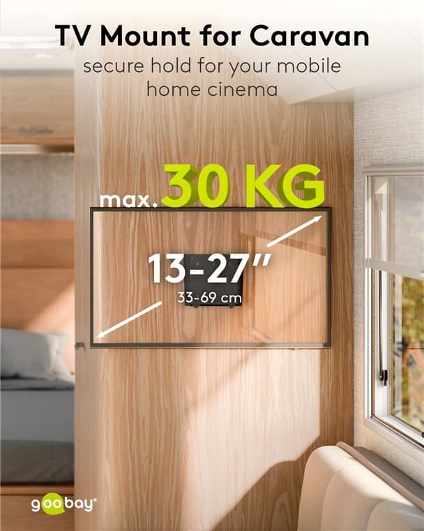 TV-vægbeslag Caravan FIXED (S), sort