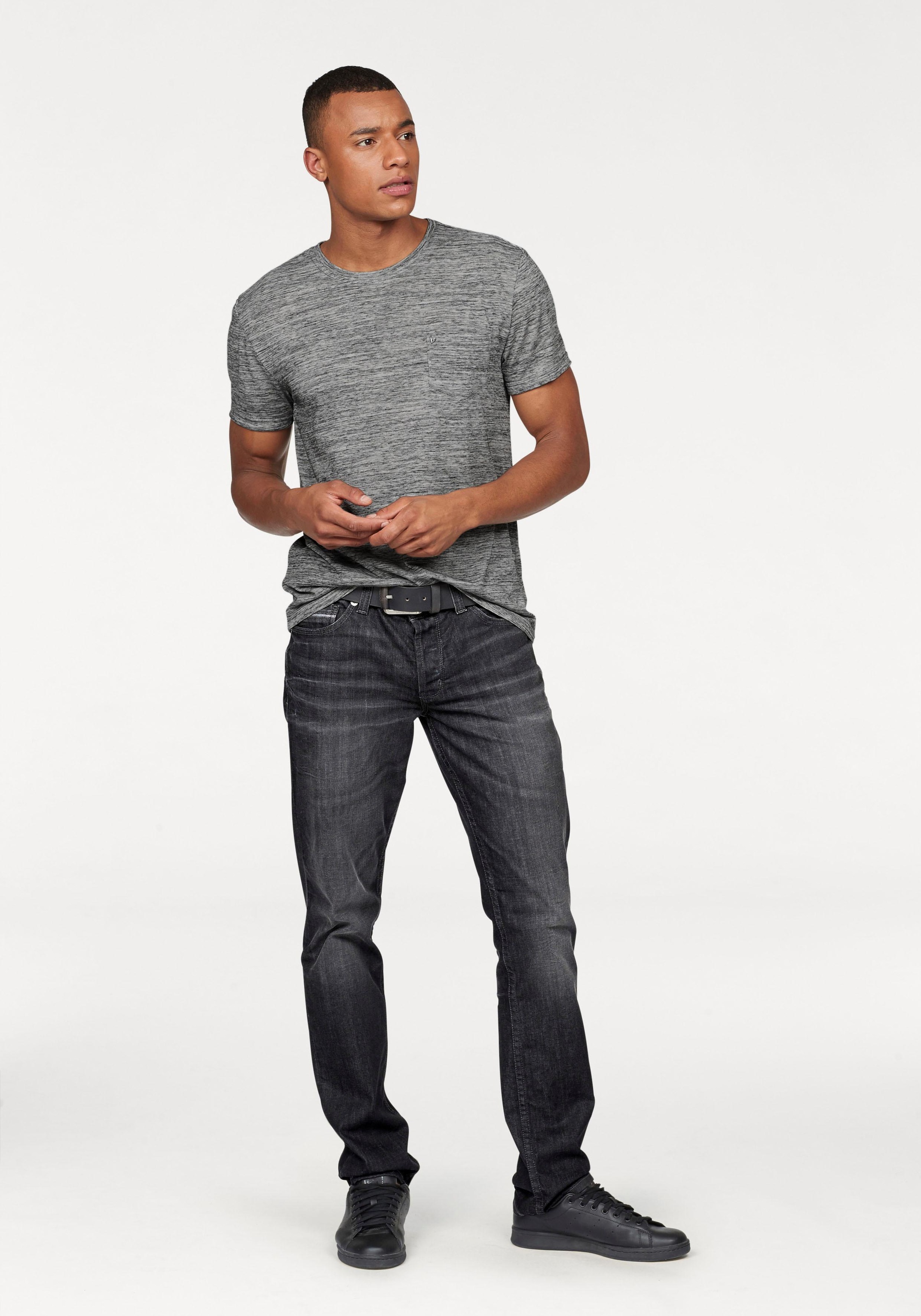 Bruno Banani T-Shirt , Kurzarm,  Slim Fit,  unifarben,  Rundhalsausschnitt