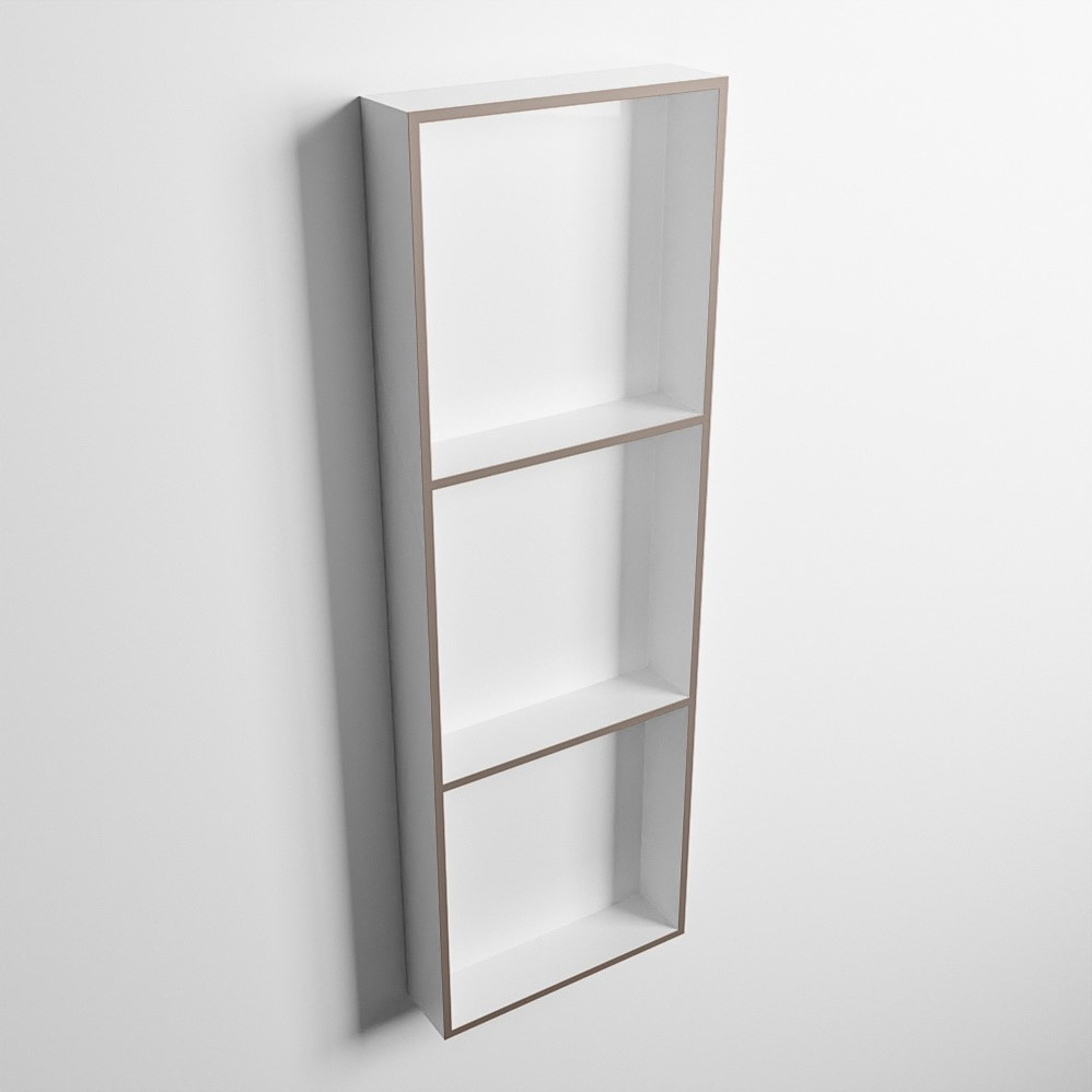 Mondiaz Easy nis 90x30x8cm 3 vakken smoke/talc