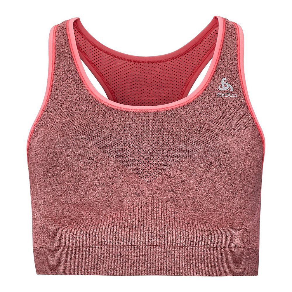 Odlo SEAMLESS MEDIUM CERAMICOOL - Brassière Femme cayenne melange