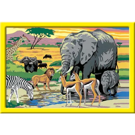 Ravensburger Malen nach Zahlen - Tiere in Afrika