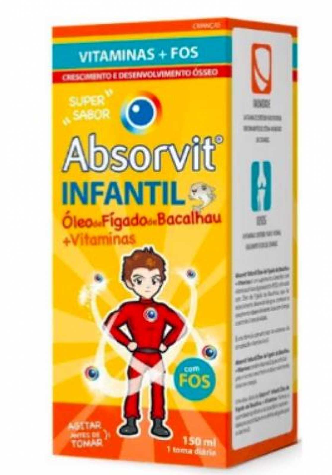 Absorbit Óleo de Fígado de Bacalhau e Vitaminas para Crianças 150 ml