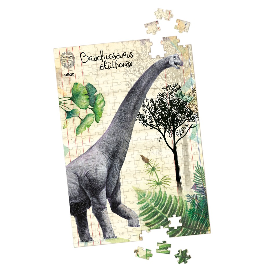 Vilac - Puslespil 3x200 brk - Dinosaurer fra Naturhistorisk Museum