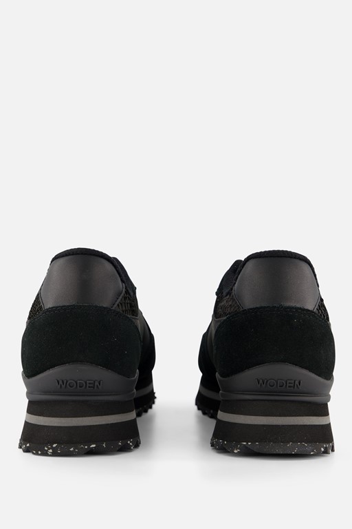 Woden Ronja Plateau Sneakers zwart Leer