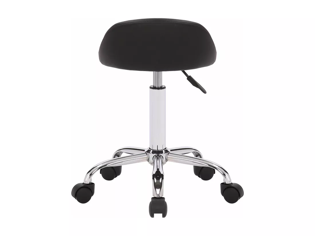 Tabouret de bureau - Similicuir - Noir - Teramo