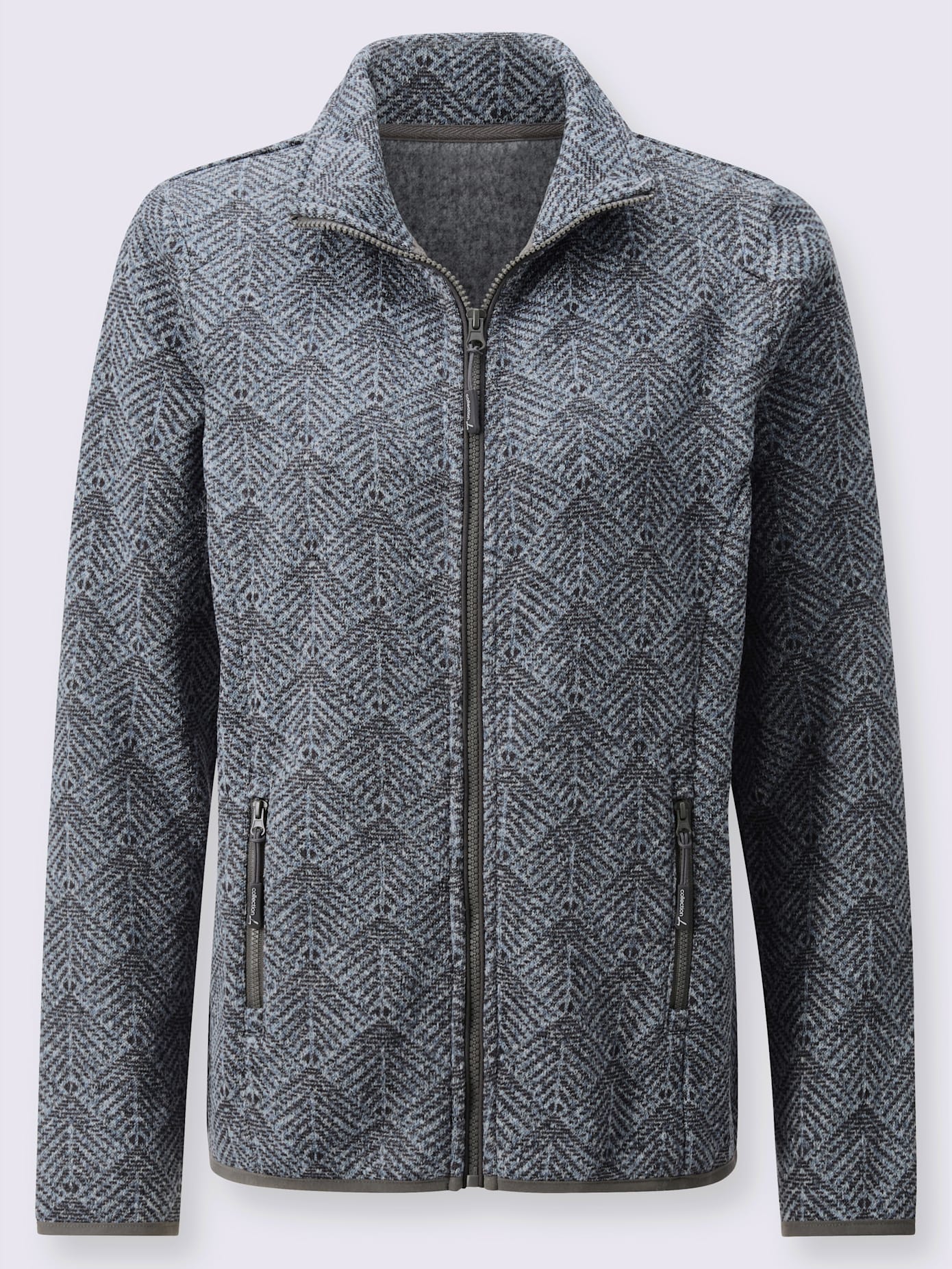 Veste polaire polaire tricotée à l'intérieur légèrement gratté