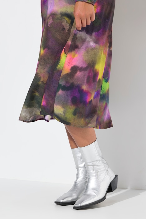 Midikleid, A-Line, Batik-Muster