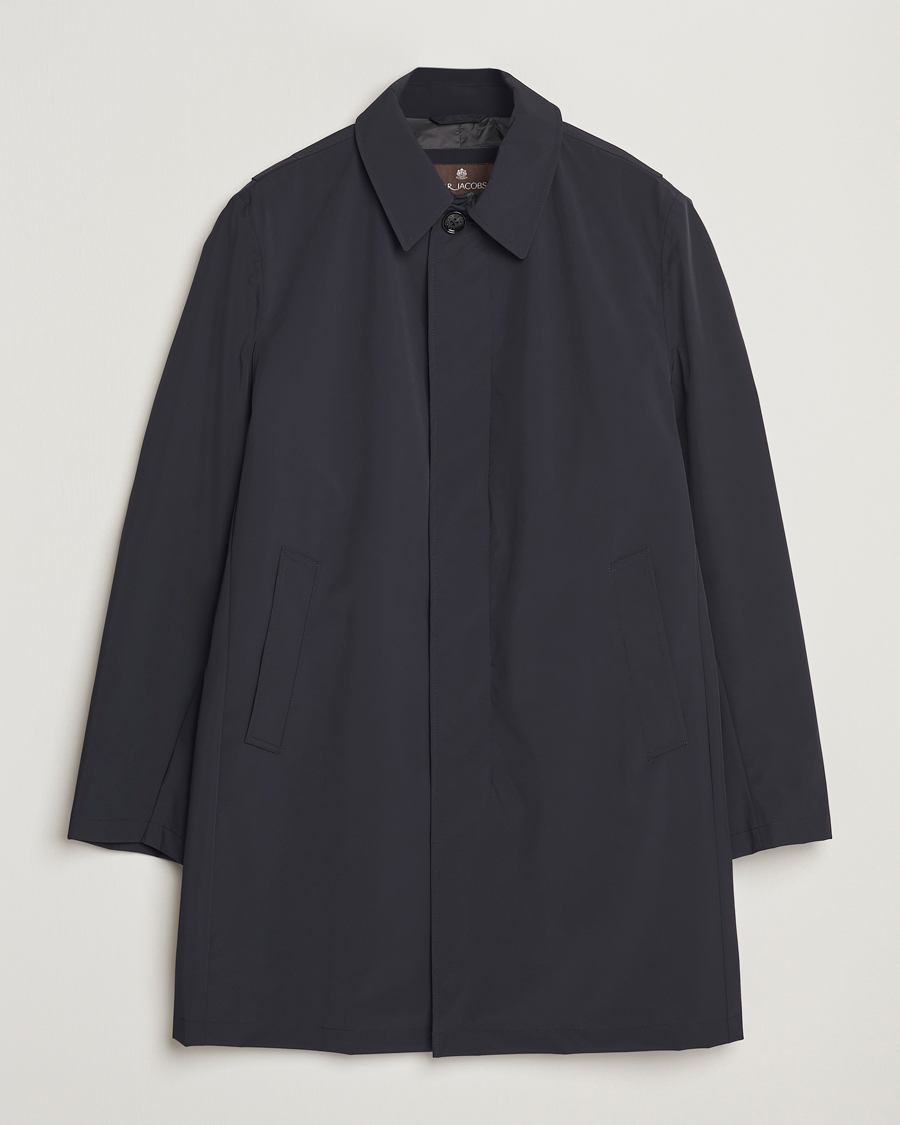 Oscar Jacobson Nylon Car Coat Navy