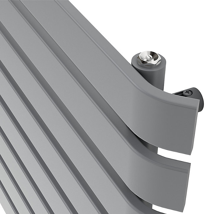Radiateur eau chaude GoodHome Wilsona Horizontal Gris 726 W