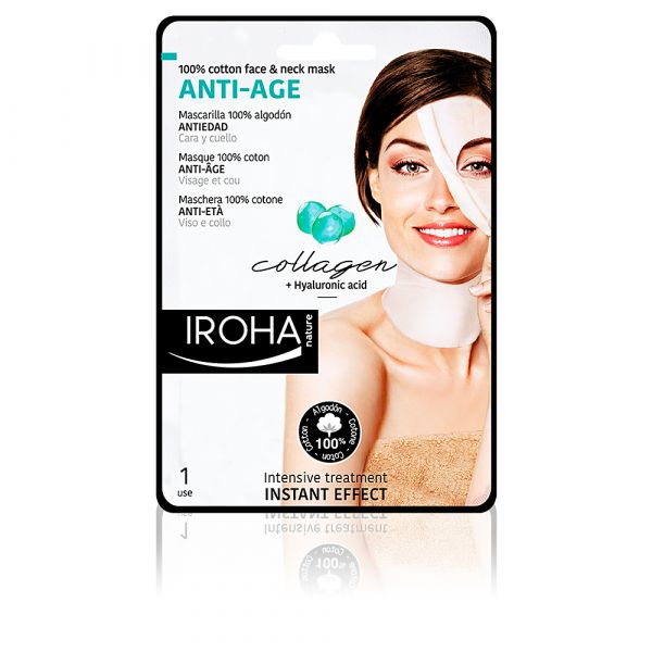 Iroha Anti-Age Collagen Máscara Rosto e Pescoço com Colagénio e Ácido Hialurónico