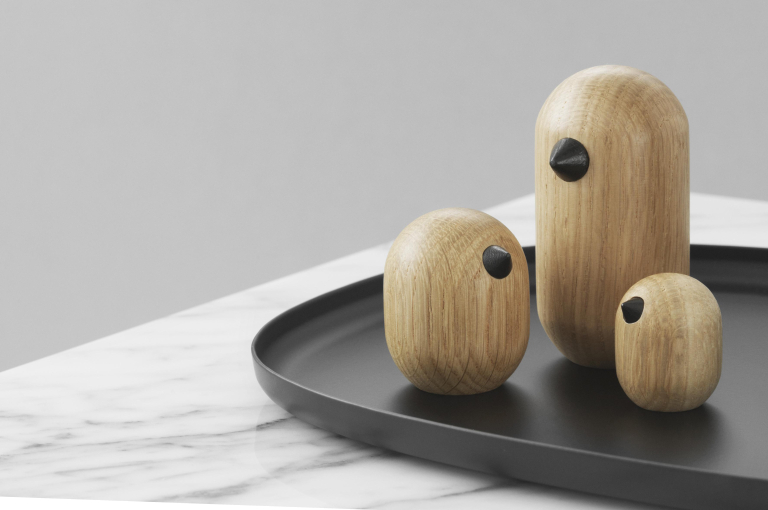 Normann Copenhagen Little Bird decoratie 3cm eiken