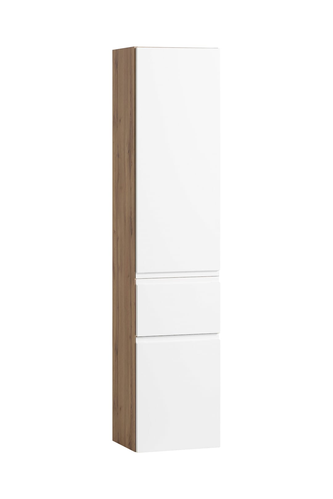 Seitenschrank Gent weiß/braun B/H/T 40x180x35 cm