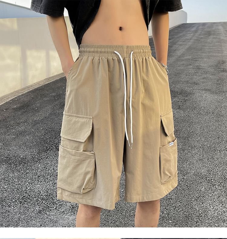Leyangidy - Lage Cargo Shorts met Trekkoord