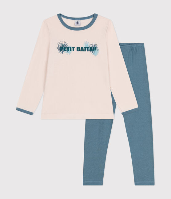 Pyjama manches longues fille en coton