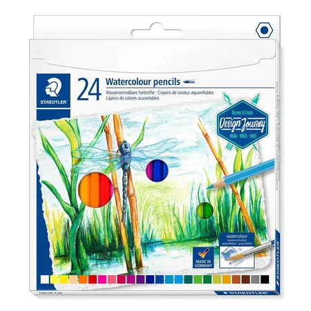 STAEDTLER® Aquarell-Buntstifte Watercolour wasservermalbar 24 Stück