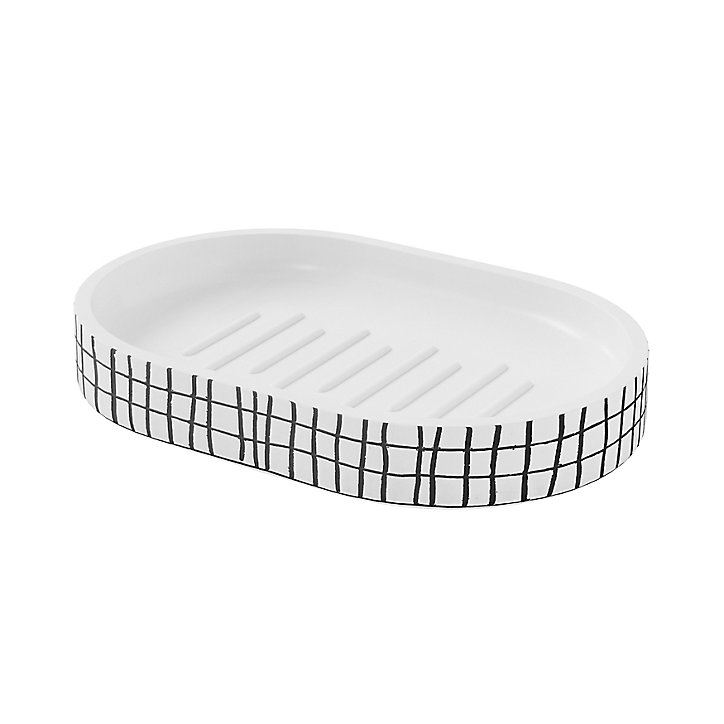 Porte savon Blenny Noir & Blanc GoodHome