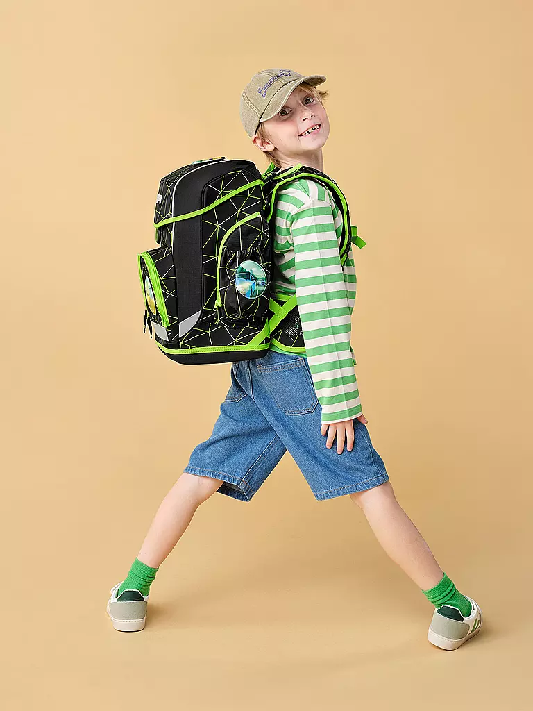 ERGOBAG Schultasche Set 5tlg CUBO LIGHT CyBär Race schwarz
