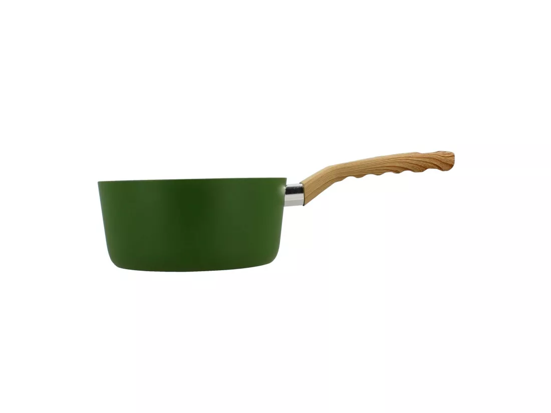 Menastyl - Casserole 18cm Colorama Olive - En Aluminium - Revetement Antiadhesif En Ceramique