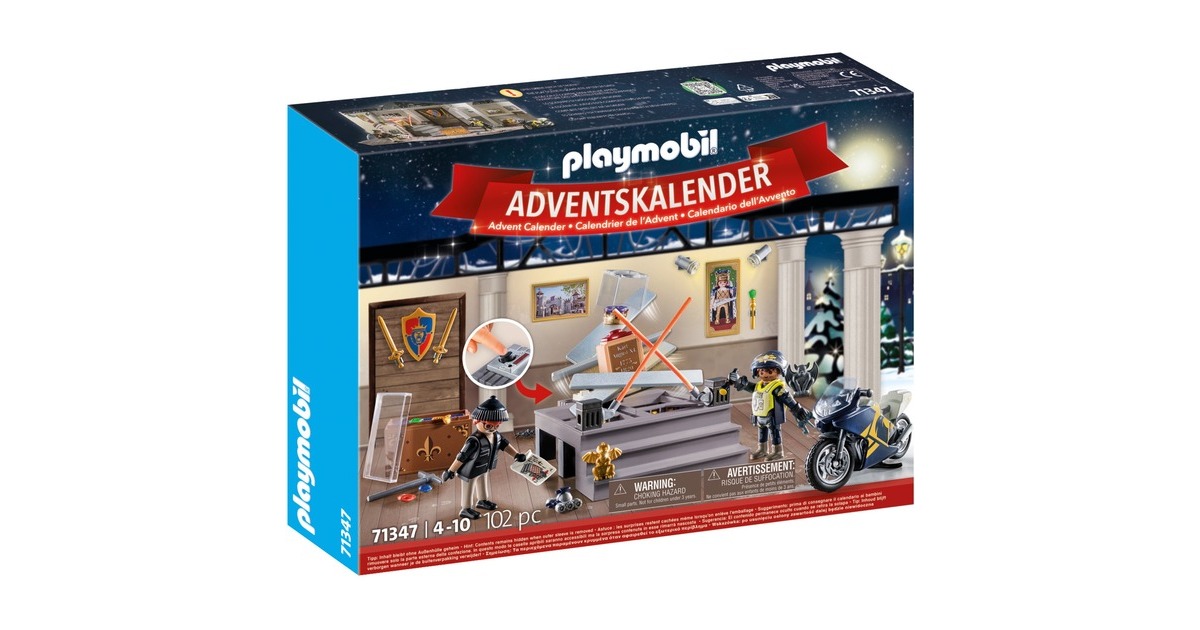 PLAYMOBILCity Action - Adventskalender Politie museumdiefstal Constructiespeelgoed  (71347)
