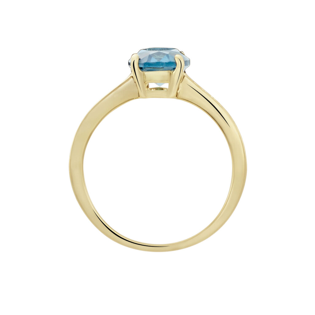 Bague Solitaire Nadau Plaqué Or Pierre Artificielle Oxyde
