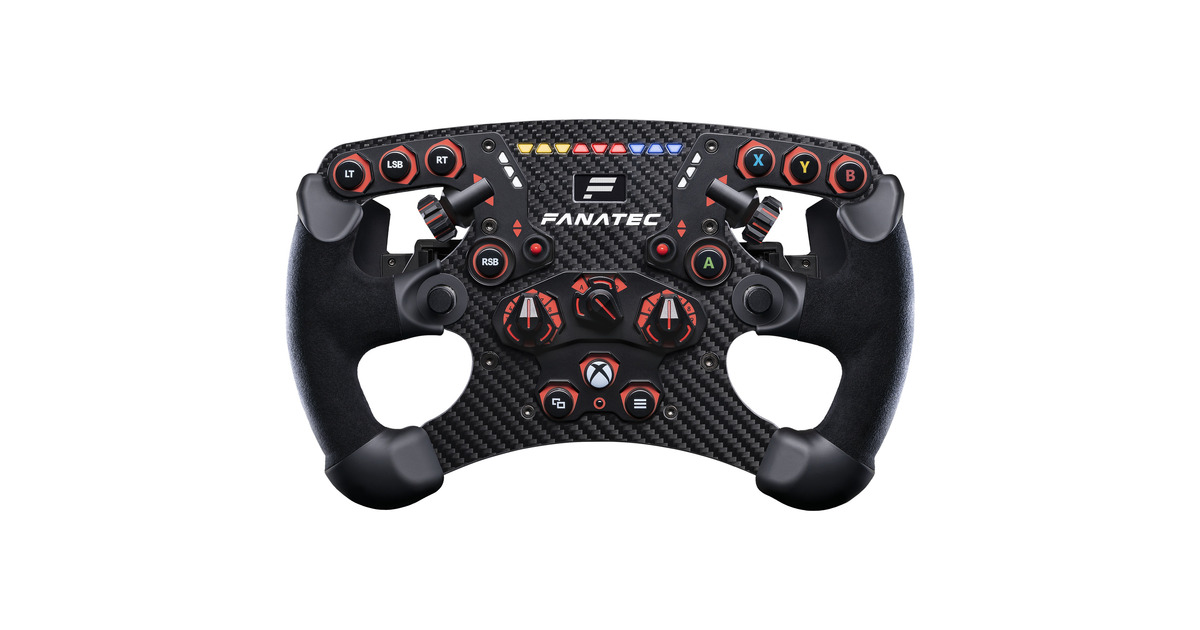 FanatecClubSport Steering Wheel Formula V2.5 X stuur add-on  (Zwart/rood, Pc, Xbox One, Xbox Series X|S, PlayStation Ready)