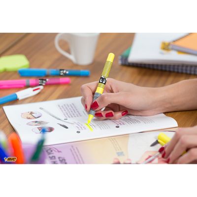 BIC Marking Highlighter Grip - Pack de 5 surligneurs - couleurs assorties