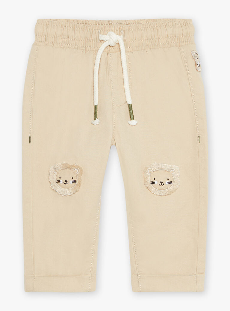 Pantalon beige clair en twill