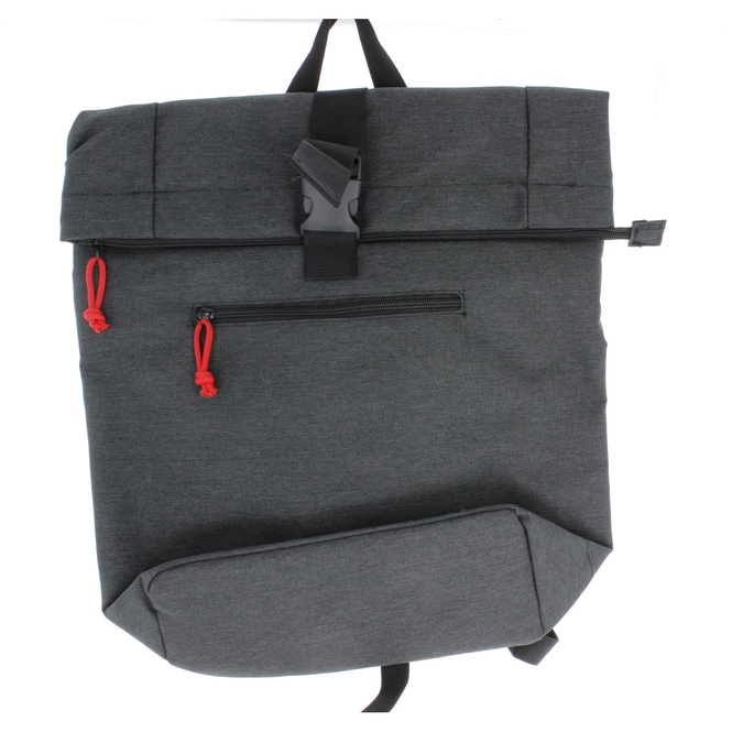 Rollrucksack schwarz - aus Textil - ca. 28 x 43 x 13 cm
