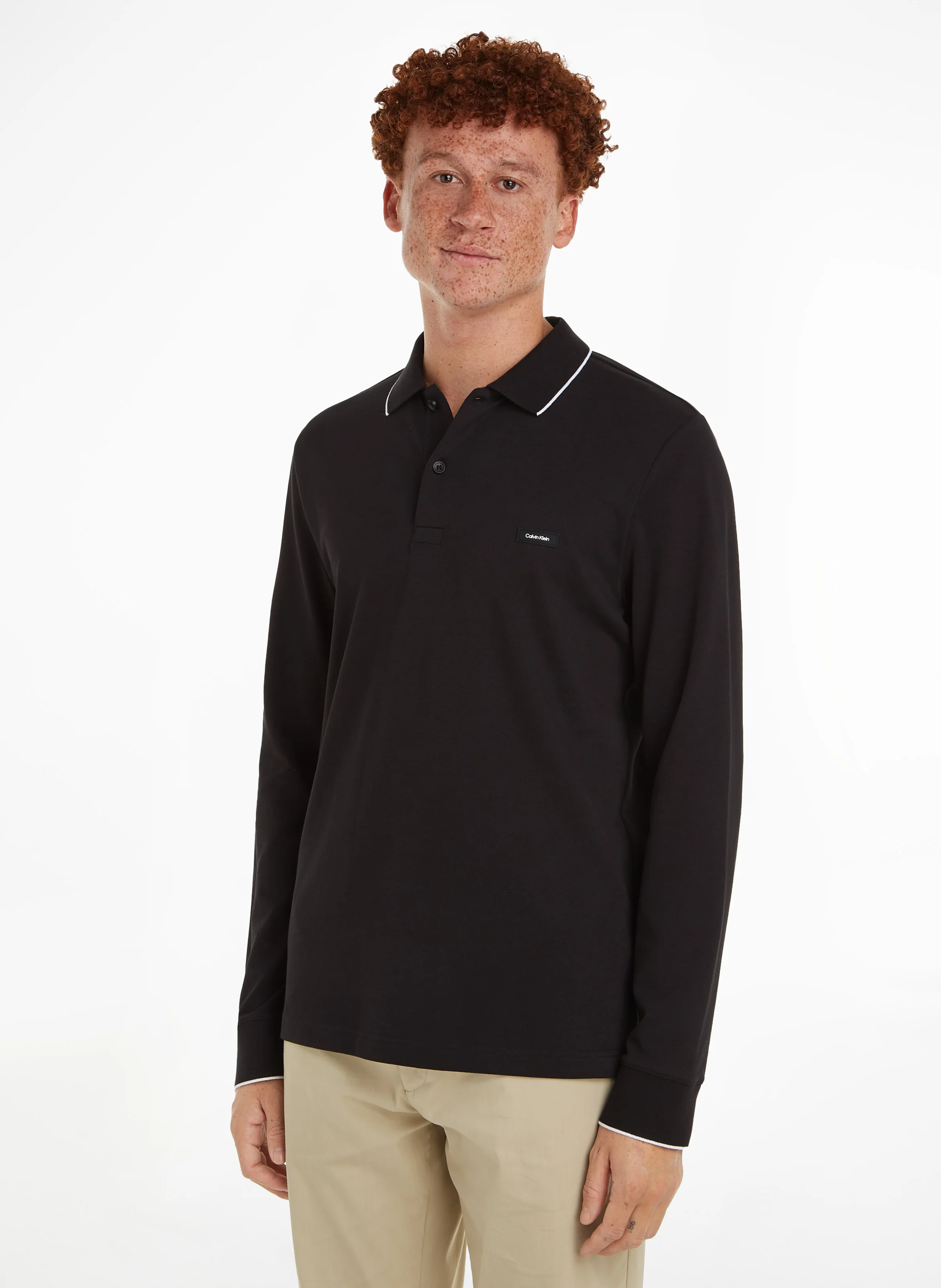 Polo slim-fit en coton piqué| Gris