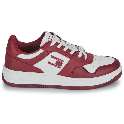 Tommy Jeans - TJW RETRO BASKET LEATHER - Blanc / Rouge