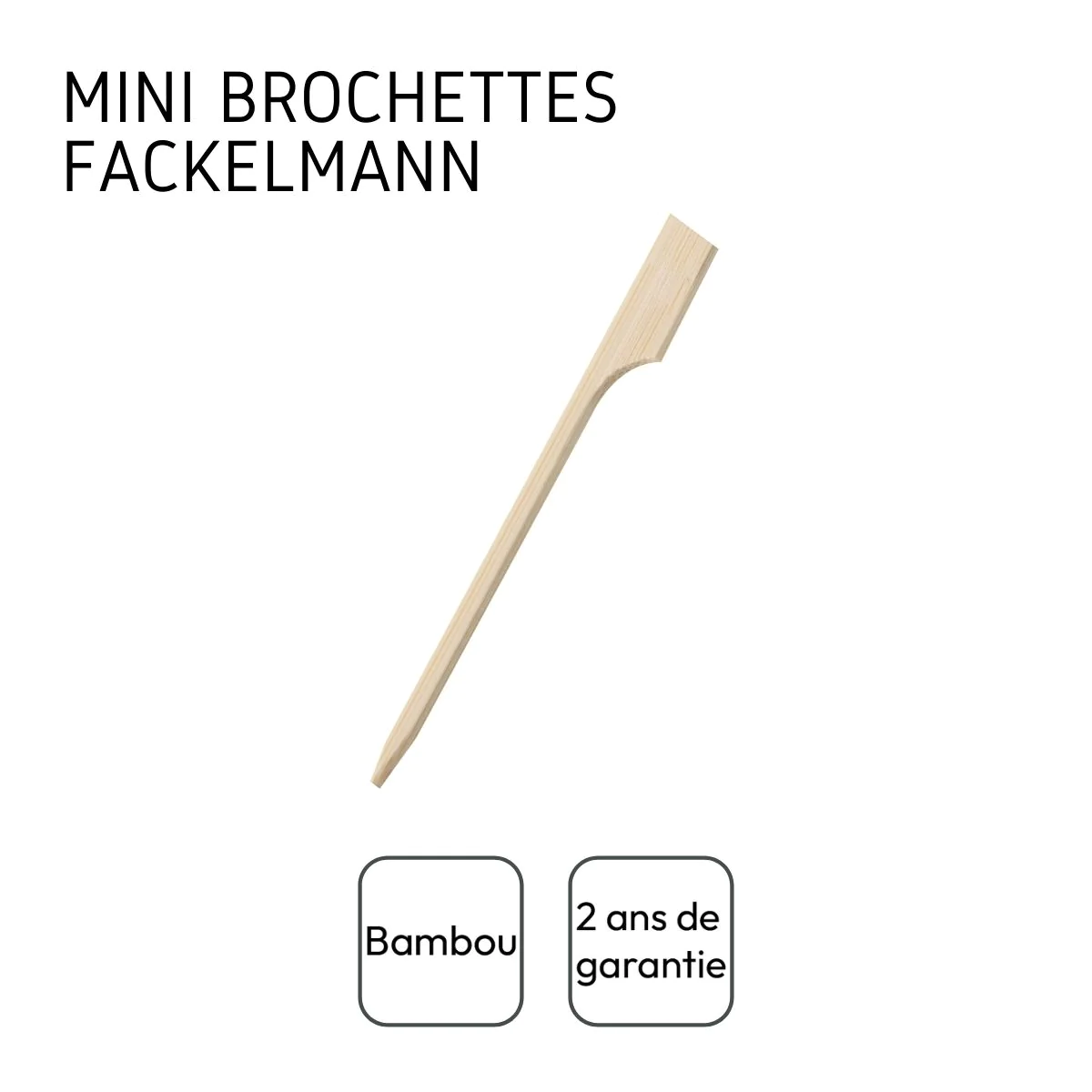 Lot de 100 pics à brochettes en bois Wood Edition Fackelmann