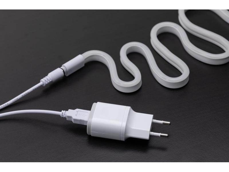 Paulmann LED-Stripe Neon Colorflex Bunt, 4 x 1 m Biegbare Lichtstreifen mit USB-Anschluss