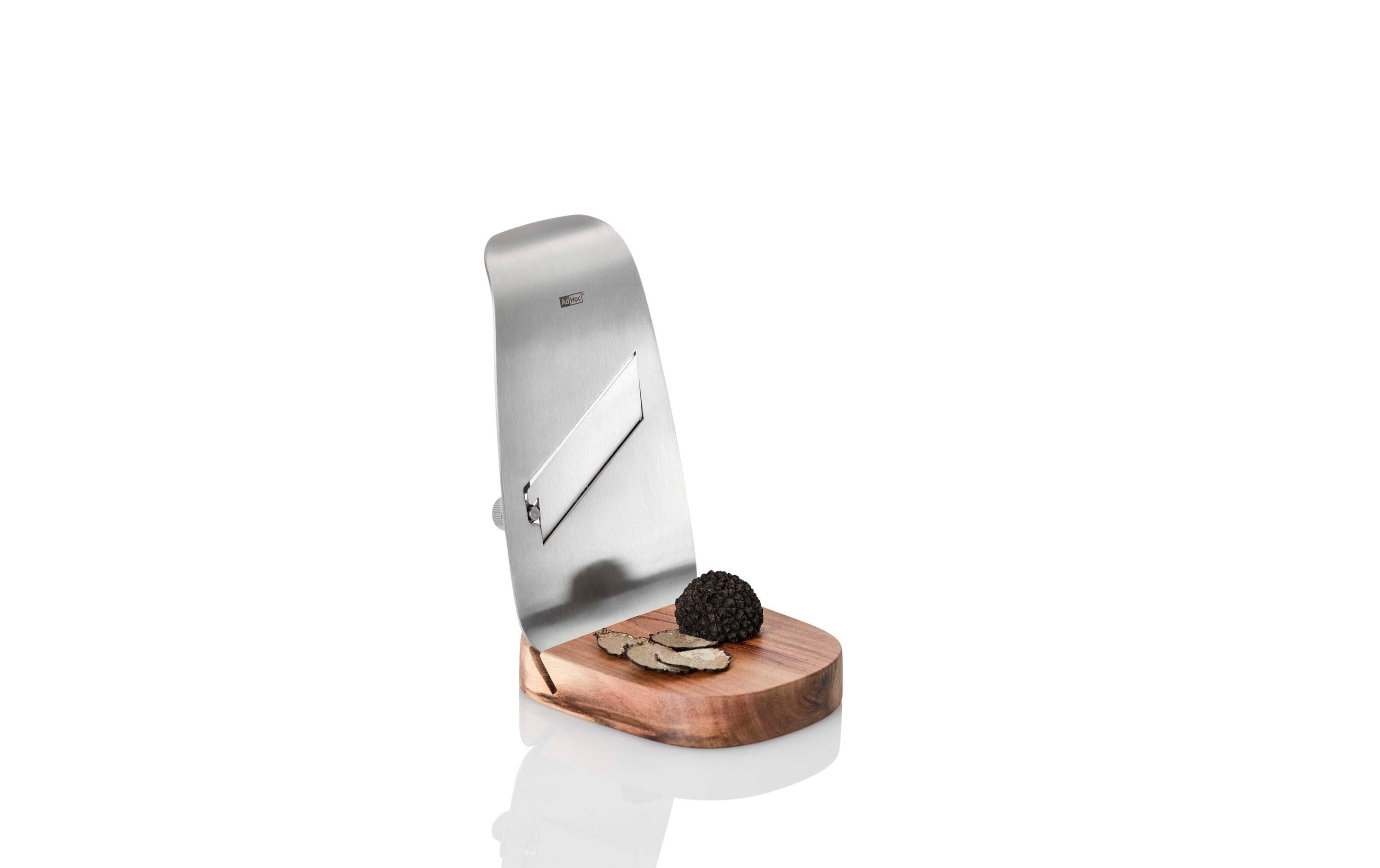 Gourmet-Hobel Tufo Braun/SilberGourmet-Hobel mit Holzständer