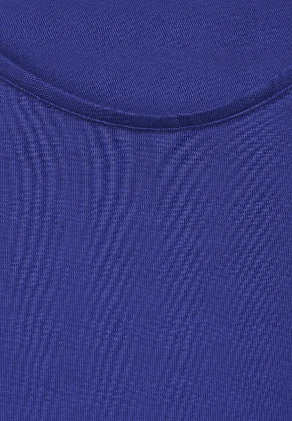 Basic Top in Unifarbe - intense royal blue