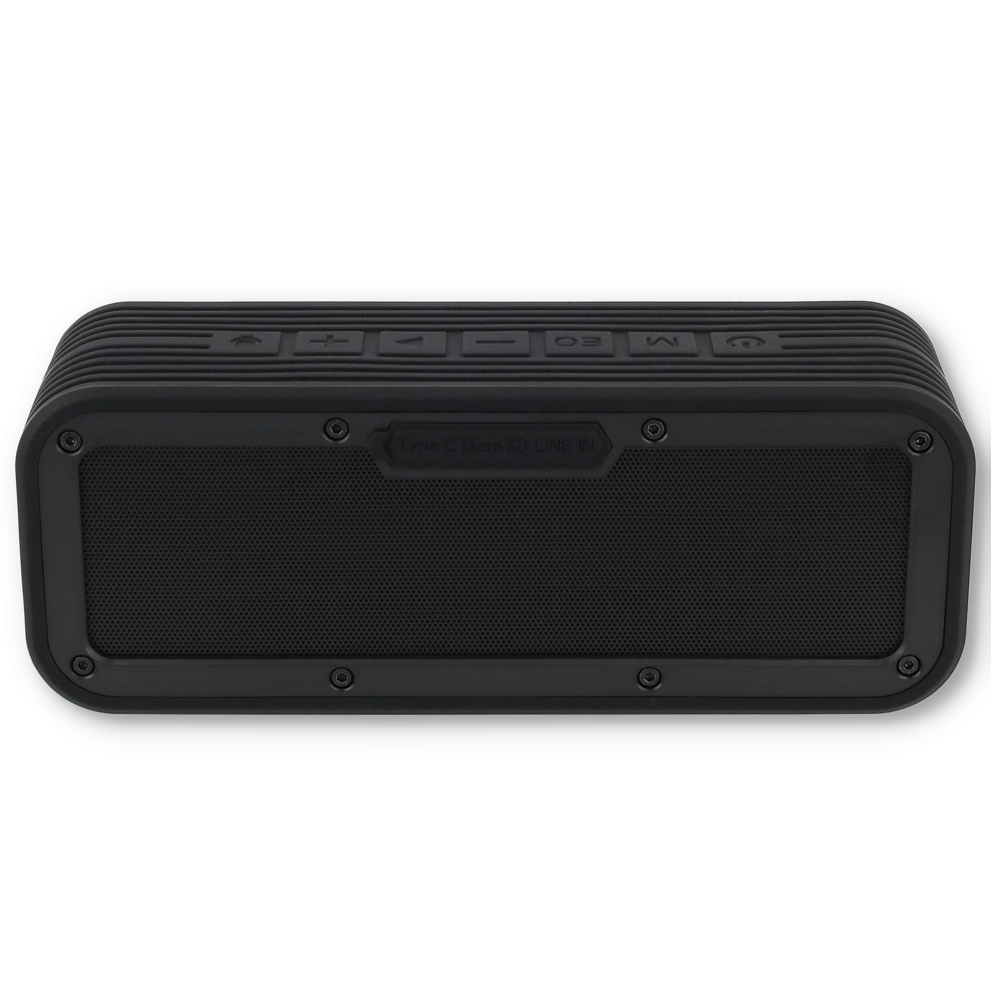 50W Bluetooth Lautsprecher Power Bass Subwoofer Spritzwasserfest (IPX7) Aux In / USB C / Micro SD Kartenslot   Handschlaufe - Schwarz