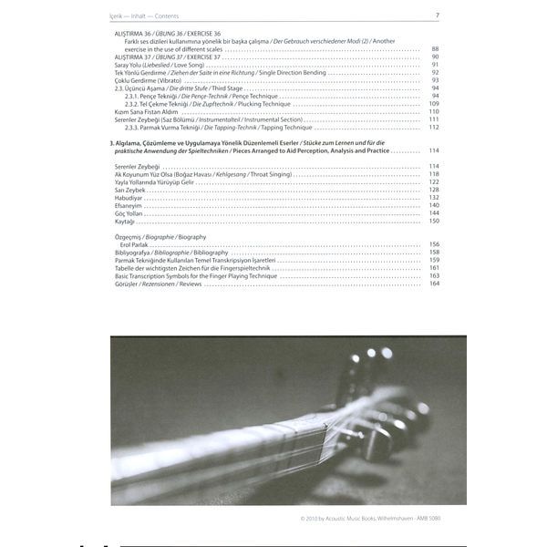 Acoustic Music Books Baglama Saz Method