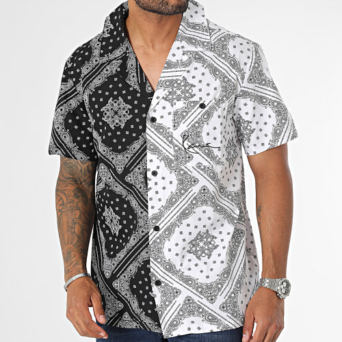 Chemise Manches Courtes 6033479 Noir Blanc Bandana
