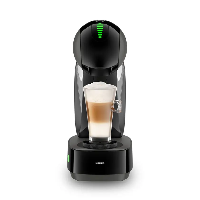 Set: Infinissima Touch Kapselkaffeemaschine schwarz und Kapselhalter