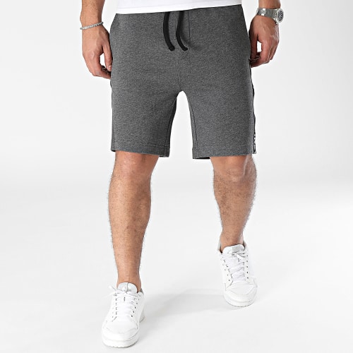 Short Jogging A Bandes Sporty Logo 50496996 Gris Anthracite Chiné