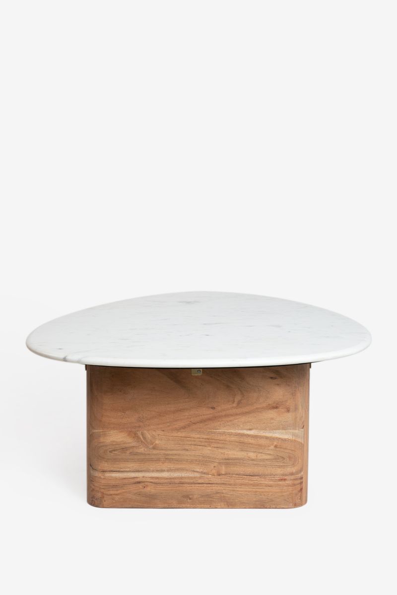 Sissy-Boy Houten koffietafel met marmer blad