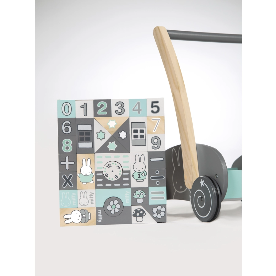roba Schiebewagen Miffy mit Bauklötze-Set 35-tlg.